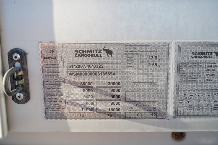 Schmitz -CARGOBULL / FIRANKA / STANDARD / MULDA DO STALI - 7 M / ALUFELGI  zdjęcie 31