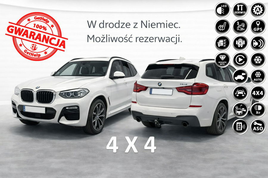 BMW X3 2.0i xDrive 184KM M-SPORT Connect Drive Hifi Black Pakiet Professional zdjęcie 