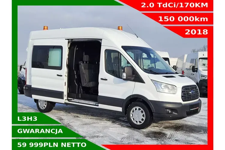 Ford transit L3H3 59999zł NETTO Brygadówka 6 osób 2.0TdCi/170KM zdjęcie 1