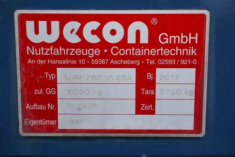 MAN WECON / ZABUDOWA / BDF / FIRANKA / DŁ. 7.82 M zdjęcie 8