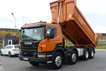 Scania P410 8x4 / WYWROTKA TYLNO ZSYPOWA / ALUFELGI / MANUAL /