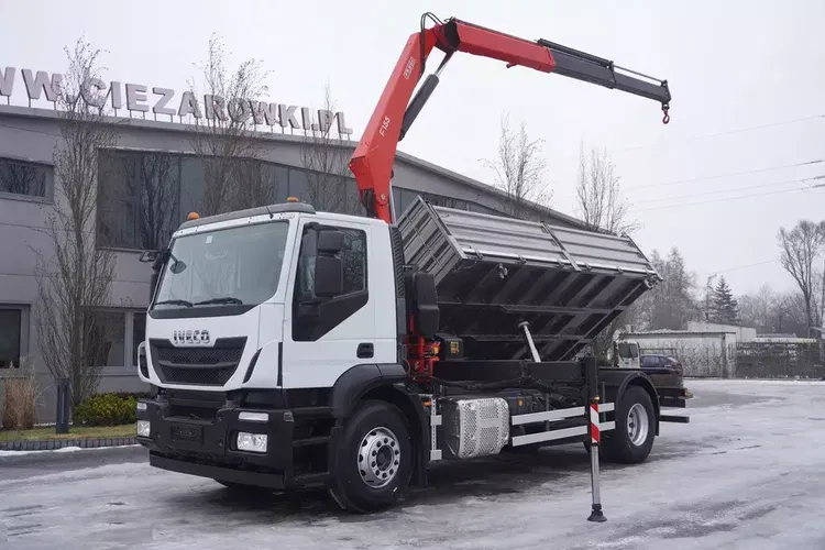 Iveco Stralis 19.310 E6 4x2 / Fassi F155A.0.22 / 690 MTH / pilot / NOWA 3-stronna wywrotka zdjęcie 11