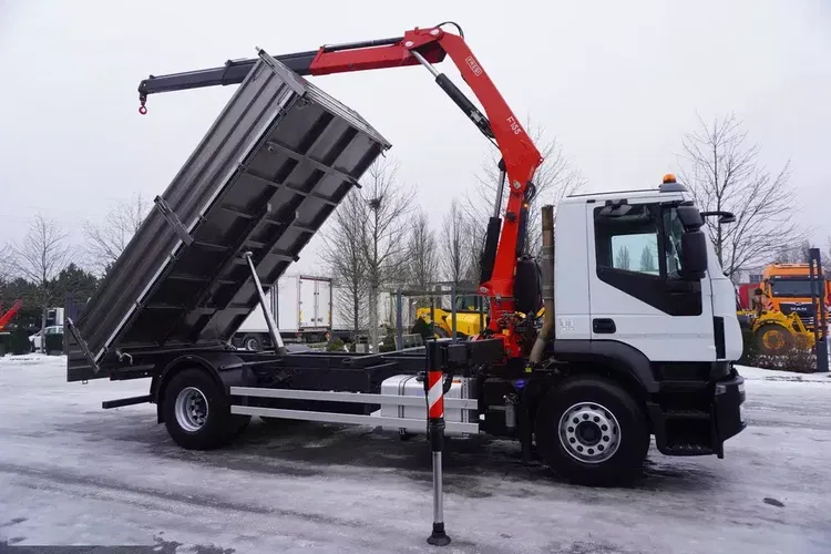 Iveco Stralis 19.310 E6 4x2 / Fassi F155A.0.22 / 690 MTH / pilot / NOWA 3-stronna wywrotka zdjęcie 16