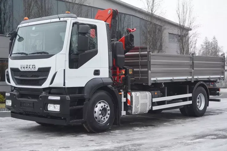 Iveco Stralis 19.310 E6 4x2 / Fassi F155A.0.22 / 690 MTH / pilot / NOWA 3-stronna wywrotka zdjęcie 2