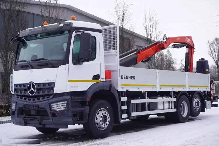 Mercedes Arocs 2536 6x2 E6 / Fassi F195A.0.23 / pilot / rotator / platforma burtowa 16 EPAL zdjęcie 2