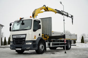 DAF LF 250 / 4X2 / SKRZYNIOWY - 7.30 + HDS HYVA HB 150XE3 / STEROWANIE RADIOWE / ROTATOR / MAX UDŹWIG: 5200 KG / EURO 6 