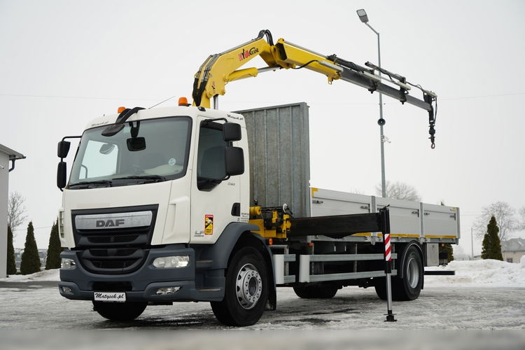 DAF LF 250 / 4X2 / SKRZYNIOWY - 7.30 + HDS HYVA HB 150XE3 / STEROWANIE RADIOWE / ROTATOR / MAX UDŹWIG: 5200 KG / EURO 6  zdjęcie 1