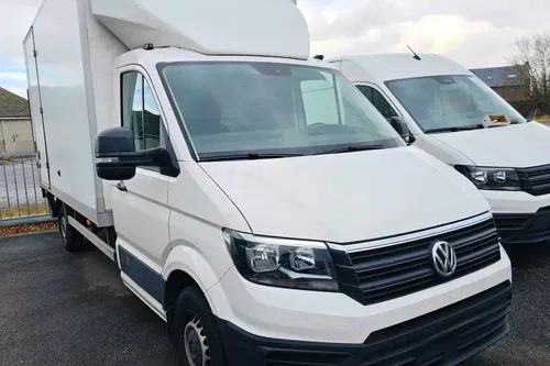 Volkswagen Crafter 177KM 8ep KONTENER + WINDA dHollandia 750kg + DRZWI BOCZNE