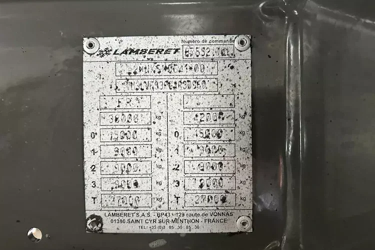 Lamberet / CHŁODNIA / CARRIER 1950 / MULTITEMPERATURA / OŚ PODNOSZONA zdjęcie 11