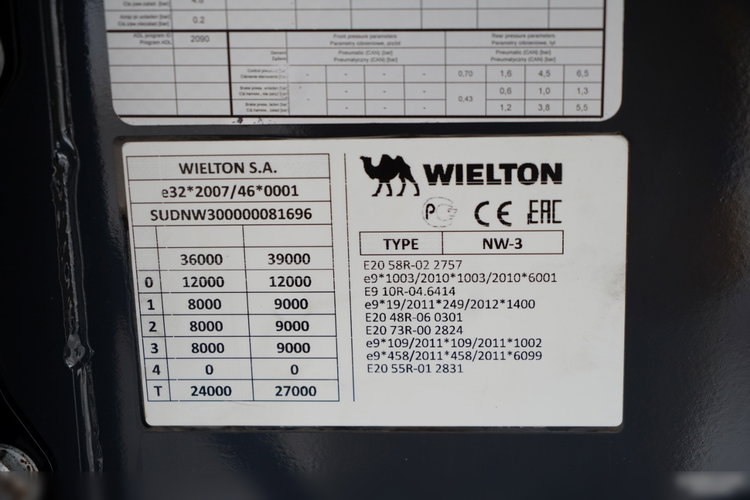 Wielton / WYWROTKA / 51 M3 / STALOWA / HARDOX /  OŚ PODNOSZONA / OSIE SAF  zdjęcie 19