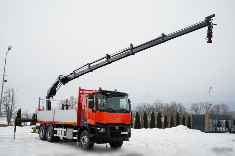Renault C 430 / 6x4 / SKRZYNIOWY 6.2 M + HDS HIAB X-DUO 188 / WYSÓW 15 M / STEROWANIE RADIOWE / WIDŁY / ROTATOR  zdjęcie 30
