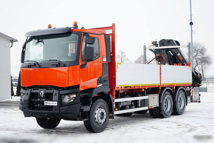 Renault C 430 / 6x4 / SKRZYNIOWY 6.2 M + HDS HIAB X-DUO 188 / WYSÓW 15 M / STEROWANIE RADIOWE / WIDŁY / ROTATOR  zdjęcie 37