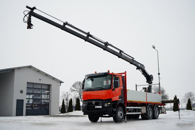 Renault C 430 / 6x4 / SKRZYNIOWY 6.2 M + HDS HIAB X-DUO 188 / WYSÓW 15 M / STEROWANIE RADIOWE / WIDŁY / ROTATOR  zdjęcie 3