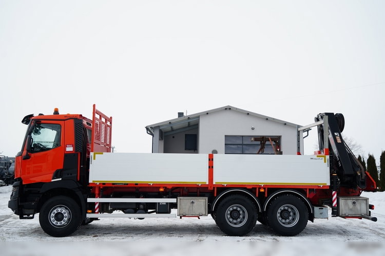Renault C 430 / 6x4 / SKRZYNIOWY 6.2 M + HDS HIAB X-DUO 188 / WYSÓW 15 M / STEROWANIE RADIOWE / WIDŁY / ROTATOR  zdjęcie 41