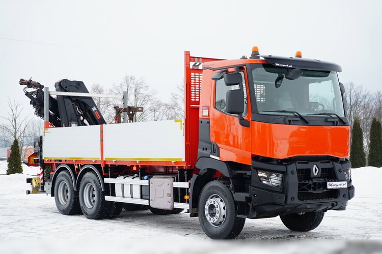 Renault C 430 / 6x4 / SKRZYNIOWY 6.2 M + HDS HIAB X-DUO 188 / WYSÓW 15 M / STEROWANIE RADIOWE / WIDŁY / ROTATOR  zdjęcie 57