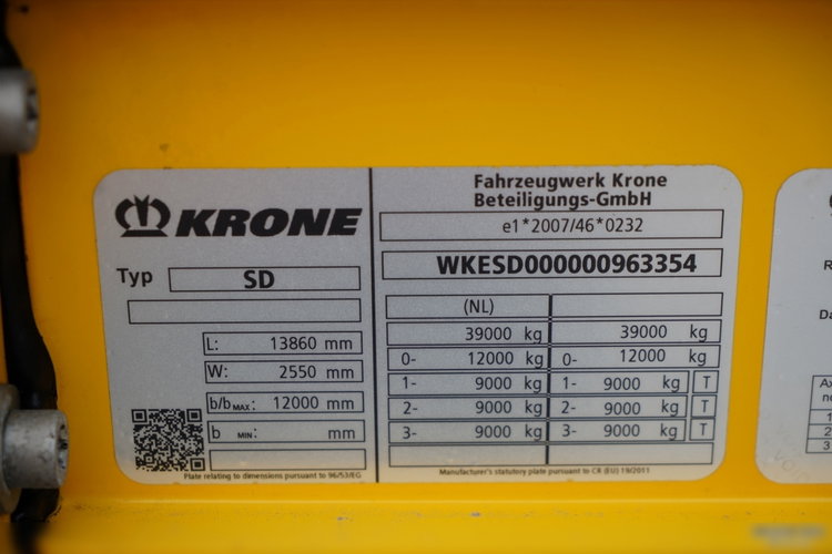 Krone FIRANKA / MEGA  / DACH PODNOsZONY / PLANDEKA ZBROJONA / LOW DECK / zdjęcie 28