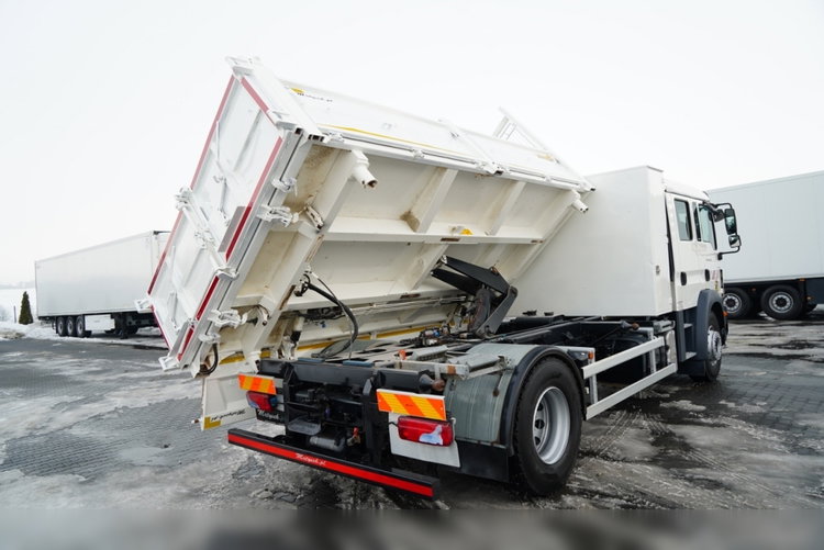 MAN TGM 18.340 / 4X2 / 3 STRONNA WYWROTKA / HYDROBURTA / BRYGADÓWKA 7 MIEJSC / BORDMATIC zdjęcie 9