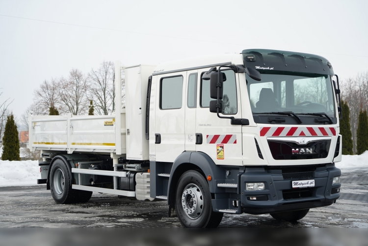 MAN TGM 18.340 / 4X2 / 3 STRONNA WYWROTKA / HYDROBURTA / BRYGADÓWKA 7 MIEJSC / BORDMATIC zdjęcie 16