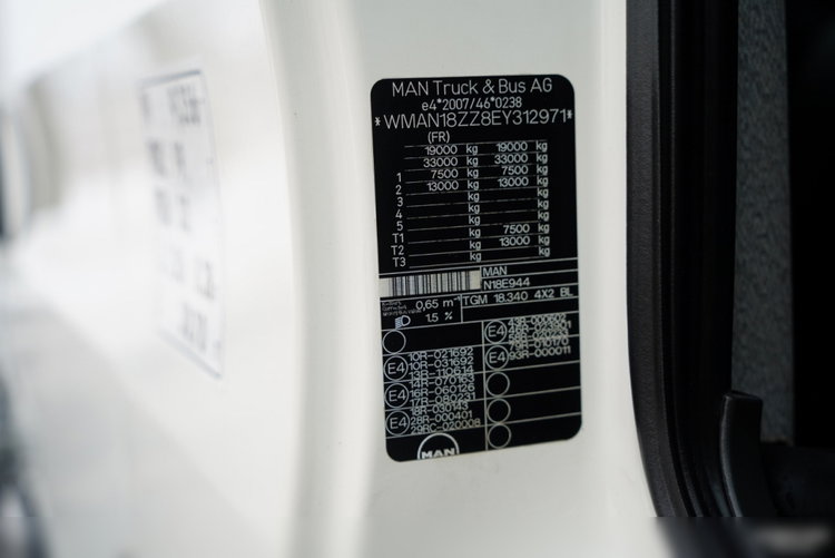 MAN TGM 18.340 / 4X2 / 3 STRONNA WYWROTKA / HYDROBURTA / BRYGADÓWKA 7 MIEJSC / BORDMATIC zdjęcie 53