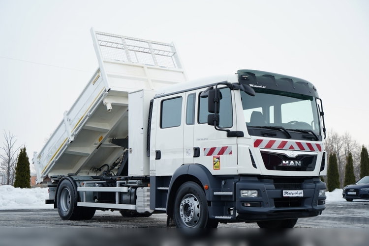 MAN TGM 18.340 / 4X2 / 3 STRONNA WYWROTKA / HYDROBURTA / BRYGADÓWKA 7 MIEJSC / BORDMATIC zdjęcie 6