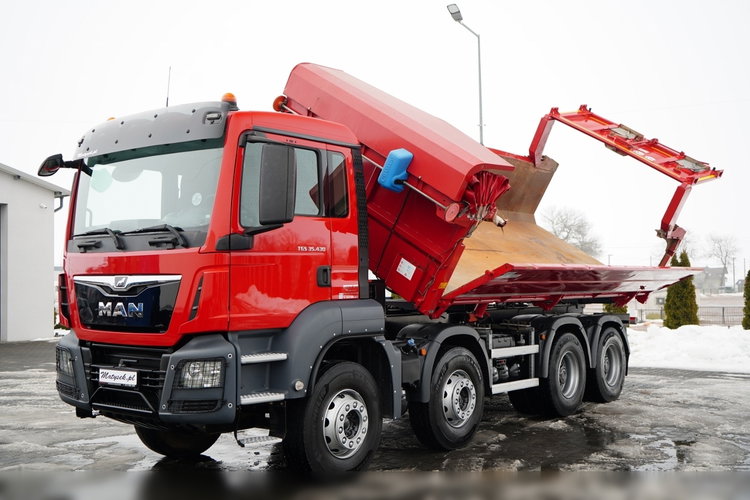 MAN TGS 35.430 / 8X4 / WYWROTKA 2 STR. / HYDROBURTA / HYDROKLAPA / BORDMATIC / PLANDEKA AUTOMATYCZNA zdjęcie 9