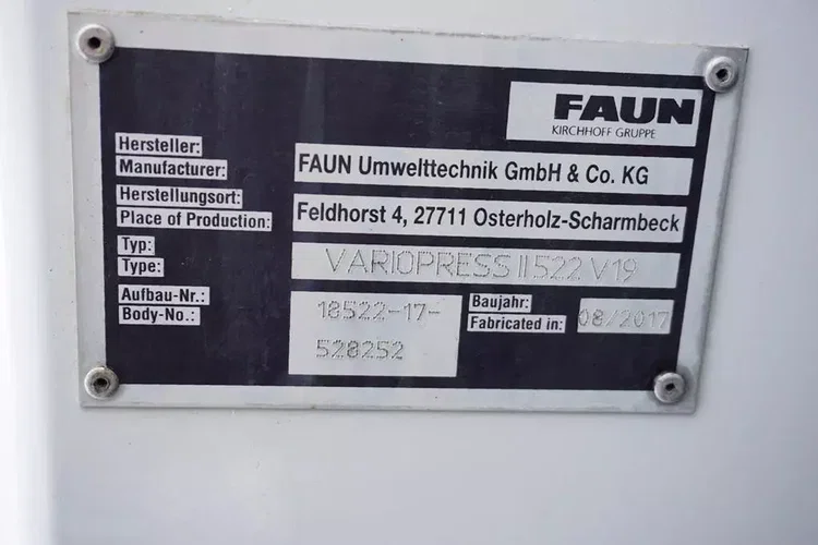 Mercedes ANTOS / 2533 / SMIECIARKA FAUN / OŚ SKRĘTNA / 90 000 KM zdjęcie 34