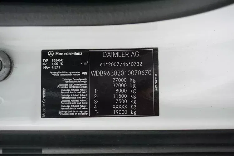 Mercedes ANTOS / 2535 / EURO 6 / CHŁODNIA + WINDA / 23 PALETY / OŚ SKRĘTNA zdjęcie 10