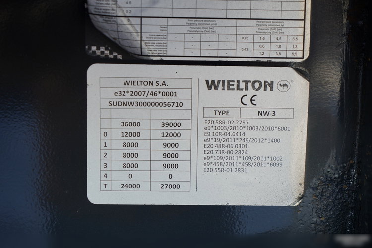 Wielton / WYWROTKA 45 M3 / ALUMINIOWA / OŚ PODNOSZONA / OSIE SAF / zdjęcie 20