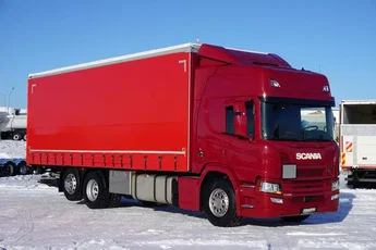 Scania P 280 / ACC / E 6 / FIRANKA + WINDA / 20 PALET / DŁ. 8.2 M / OŚ SKRĘTNA