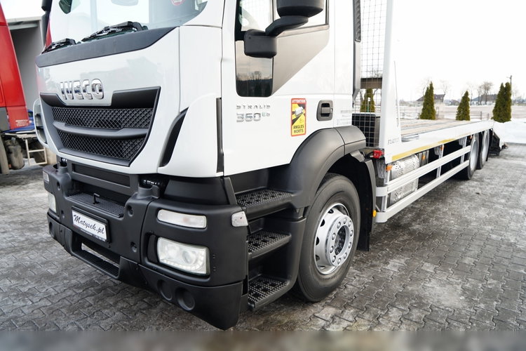Iveco STRALIS 360 / 6X2 /  LAWETA / PLATFORMA 9.3 M / NAJAZDY HYDRAULICZNE / WYCIĄGARKA / OŚ PODONOSZONA  / EURO 6 zdjęcie 11
