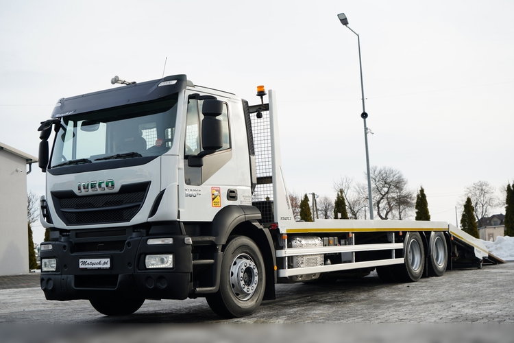 Iveco STRALIS 360 / 6X2 /  LAWETA / PLATFORMA 9.3 M / NAJAZDY HYDRAULICZNE / WYCIĄGARKA / OŚ PODONOSZONA  / EURO 6 zdjęcie 1