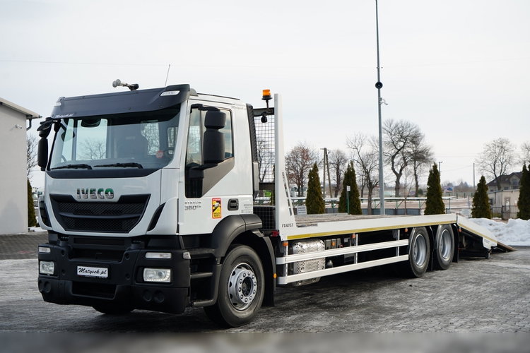 Iveco STRALIS 360 / 6X2 /  LAWETA / PLATFORMA 9.3 M / NAJAZDY HYDRAULICZNE / WYCIĄGARKA / OŚ PODONOSZONA  / EURO 6 zdjęcie 2