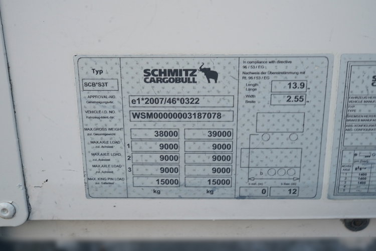 Schmitz FIRANKA / STANDARD / 2 OSIE  PODNOSZONE /  zdjęcie 26