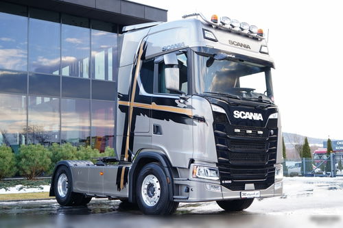Scania S 500 / RETARDER / KLIMA POSTOJOWA / ALUFELGI / SKÓRY / OPONY 100% 