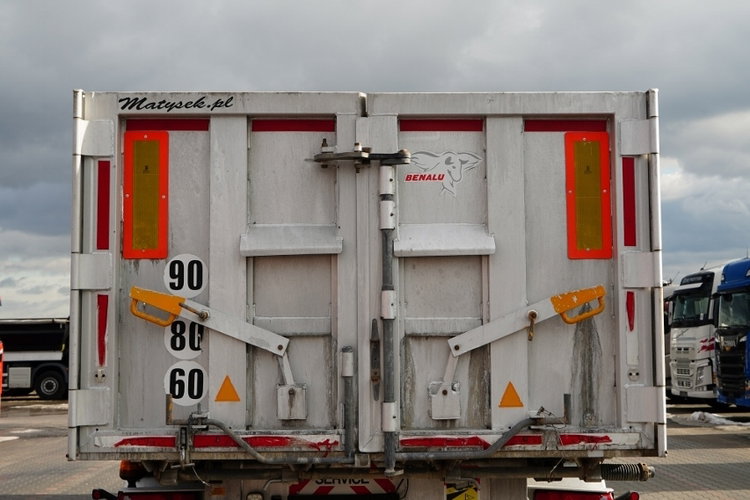 BENALU WYWROTKA / 27 m3 / ALUMINIOWA / OŚ PODNOSZONA / WAGA: 5 100 KG /  ELEKTRYCZNA PLANDEKA  zdjęcie 12