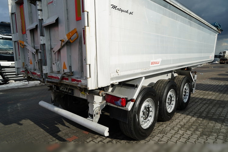 BENALU WYWROTKA / 27 m3 / ALUMINIOWA / OŚ PODNOSZONA / WAGA: 5 100 KG /  ELEKTRYCZNA PLANDEKA  zdjęcie 13