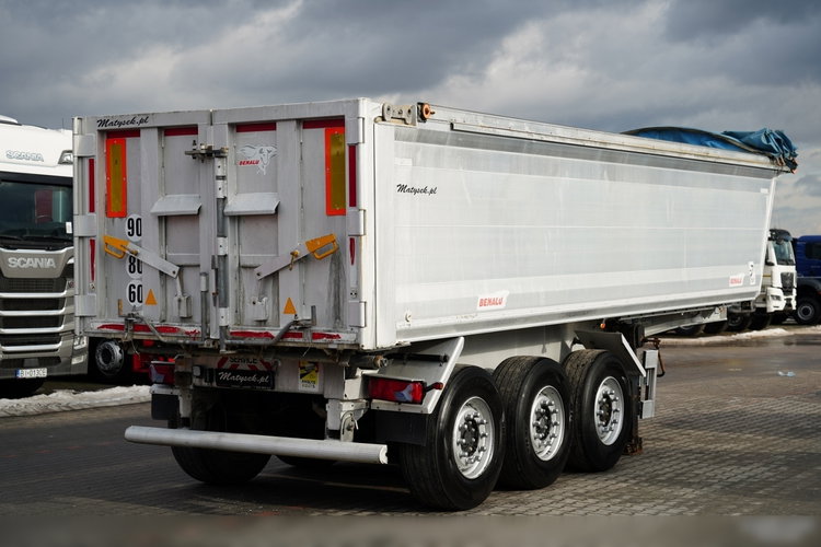 BENALU WYWROTKA / 27 m3 / ALUMINIOWA / OŚ PODNOSZONA / WAGA: 5 100 KG /  ELEKTRYCZNA PLANDEKA  zdjęcie 7