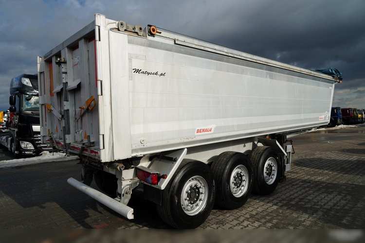 BENALU WYWROTKA / 27 m3 / ALUMINIOWA / OŚ PODNOSZONA / WAGA: 5 100 KG /  ELEKTRYCZNA PLANDEKA  zdjęcie 8