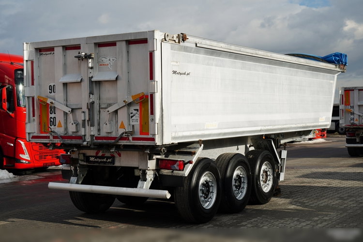 BENALU WYWROTKA / 27 m3 / ALUMINIOWA / OŚ PODNOSZONA / WAGA: 5 200 KG / ELEKTRYCZNA PLANDEKA zdjęcie 5