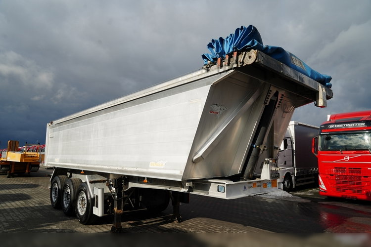 BENALU WYWROTKA / 27 m3 / ALUMINIOWA / OŚ PODNOSZONA / WAGA: 5 200 KG / ELEKTRYCZNA PLANDEKA zdjęcie 7