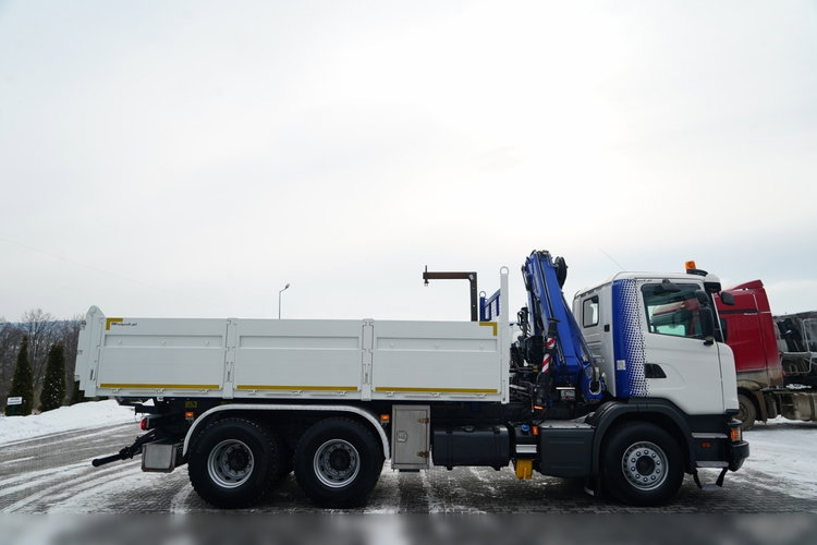 Scania G 370 / 6x4 / WYWROTKA TYLNOZSYPOWA + HDS HIAB 144E S-3 / STEROWANIE RADIOWE /  ROTATOR / WIDŁY DO PALET / EURO 6 / zdjęcie 14