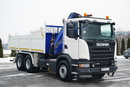 Scania G 370 / 6x4 / WYWROTKA TYLNOZSYPOWA + HDS HIAB 144E S-3 / STEROWANIE RADIOWE /  ROTATOR / WIDŁY DO PALET / EURO 6 / zdjęcie 15