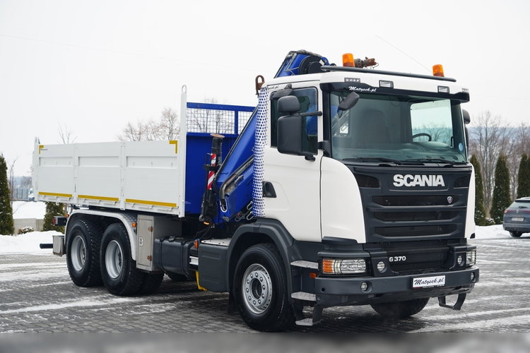 Scania G 370 / 6x4 / WYWROTKA TYLNOZSYPOWA + HDS HIAB 144E S-3 / STEROWANIE RADIOWE /  ROTATOR / WIDŁY DO PALET / EURO 6 / zdjęcie 15