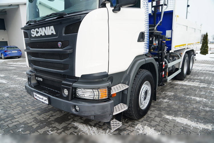 Scania G 370 / 6x4 / WYWROTKA TYLNOZSYPOWA + HDS HIAB 144E S-3 / STEROWANIE RADIOWE /  ROTATOR / WIDŁY DO PALET / EURO 6 / zdjęcie 18