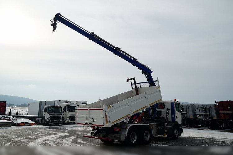 Scania G 370 / 6x4 / WYWROTKA TYLNOZSYPOWA + HDS HIAB 144E S-3 / STEROWANIE RADIOWE /  ROTATOR / WIDŁY DO PALET / EURO 6 / zdjęcie 5