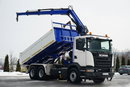 Scania G 370 / 6x4 / WYWROTKA TYLNOZSYPOWA + HDS HIAB 144E S-3 / STEROWANIE RADIOWE /  ROTATOR / WIDŁY DO PALET / EURO 6 / zdjęcie 7