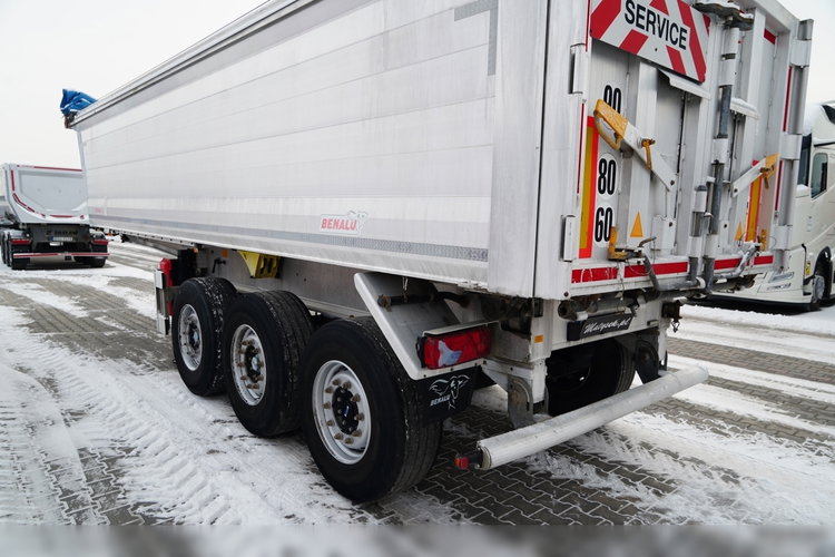 BENALU WYWROTKA / 27 m3 / ALUMINIOWA / OŚ PODNOSZONA / WAGA: 5 100 KG / ELEKTRYCZNA PLANDEKA zdjęcie 11
