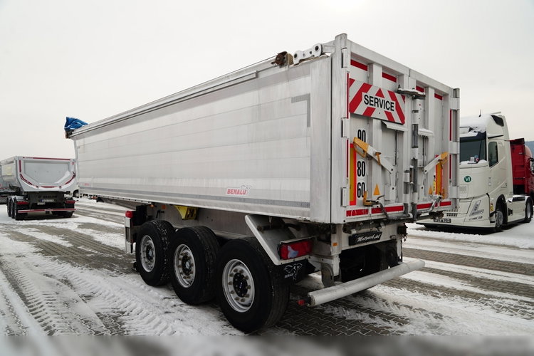 BENALU WYWROTKA / 27 m3 / ALUMINIOWA / OŚ PODNOSZONA / WAGA: 5 100 KG / ELEKTRYCZNA PLANDEKA zdjęcie 5