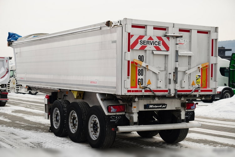 BENALU WYWROTKA / 27 m3 / ALUMINIOWA / OŚ PODNOSZONA / WAGA: 5 100 KG / ELEKTRYCZNA PLANDEKA zdjęcie 6