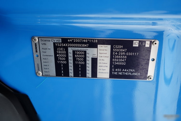 Scania S 450 / RETARDER / KLIMA POSTOJOWA / ALUFELGI / OPONY 100% zdjęcie 38